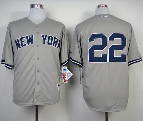Yankees #22 Jacoby Ellsbury Grey Stitched MLB Jersey - Click Image to Close